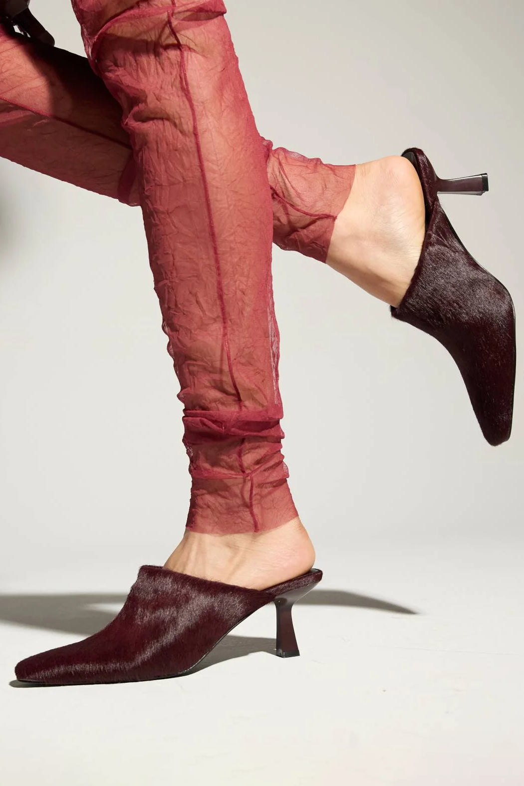 CHELSEA CALF HEELED MULE