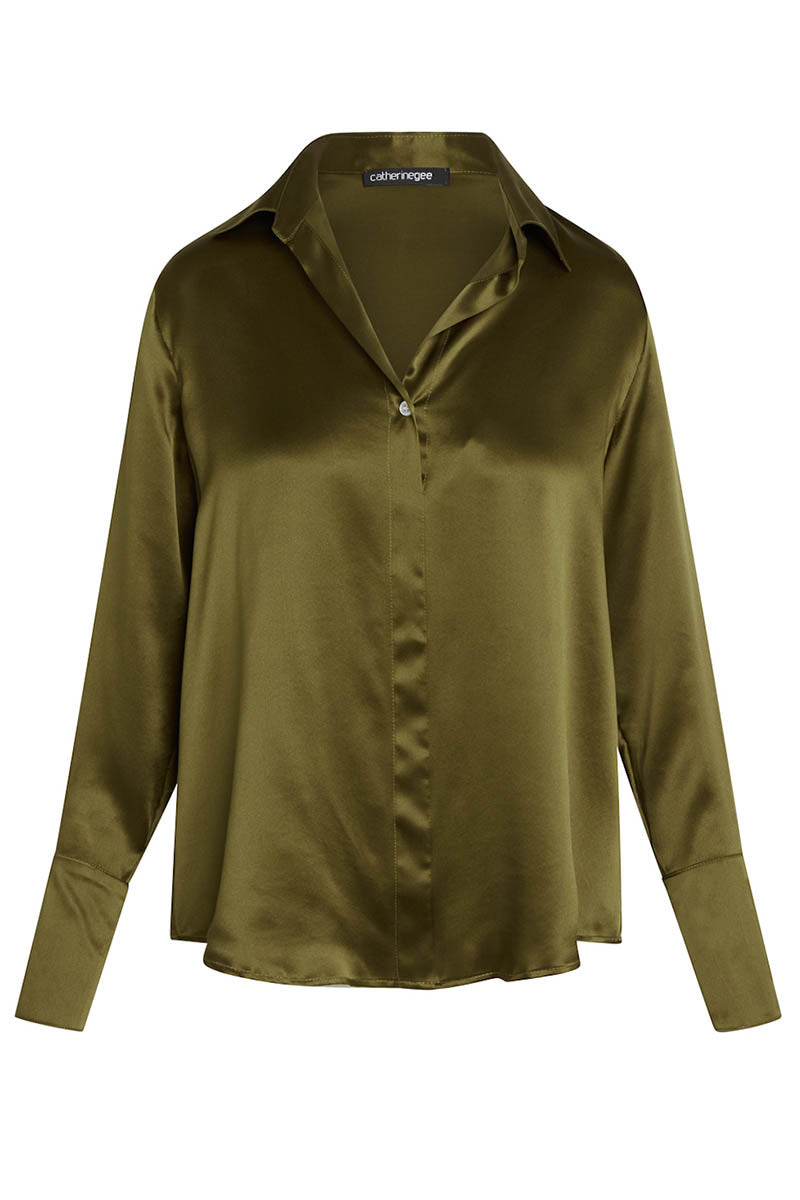 DARIA FRENCH CUFF SILK BLOUSE