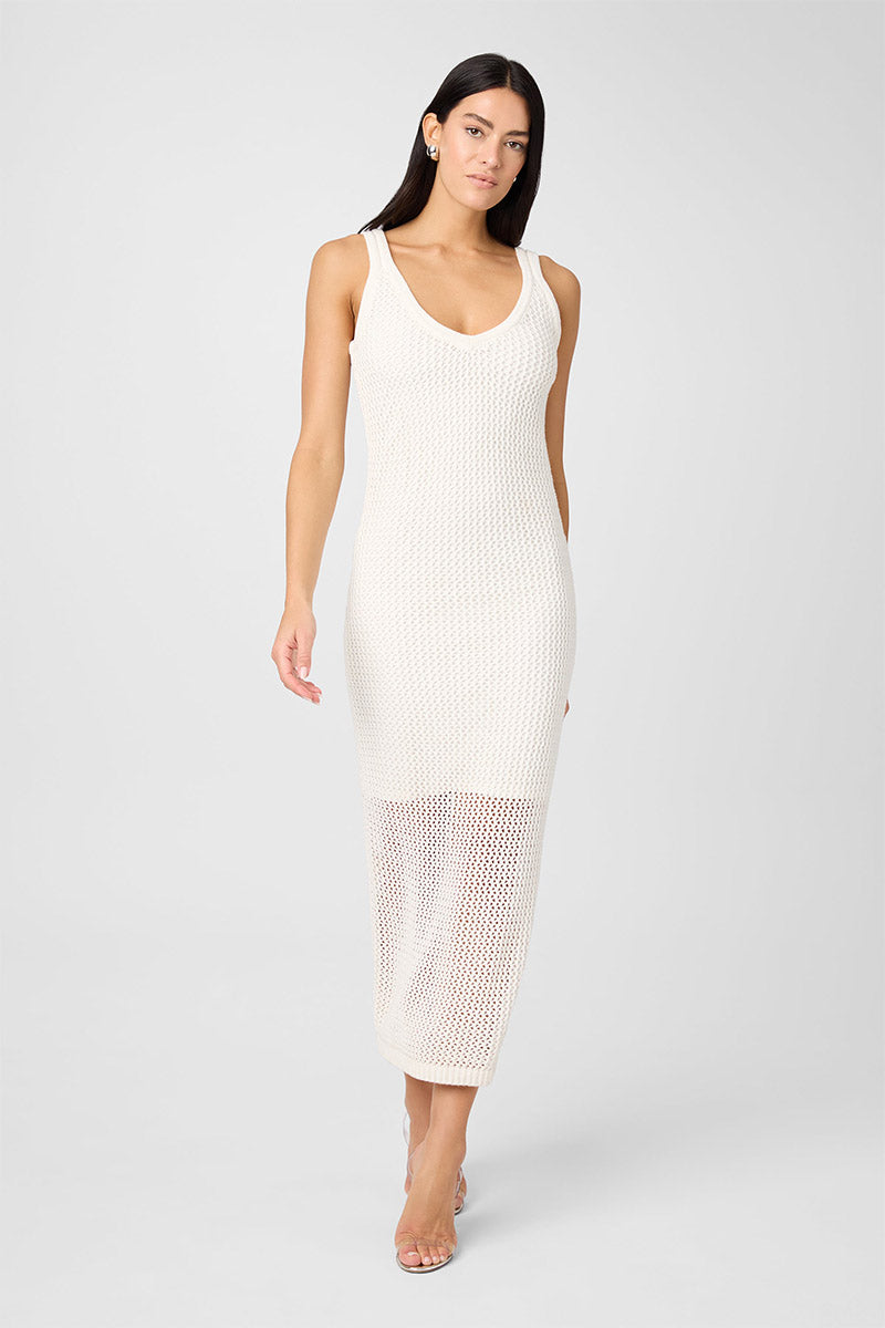 crochet tank dress KAYLA CROCHET TANK MIDI DRESS
