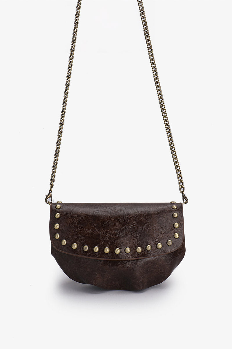 ETTA WAXED STUDDED BELT BAG