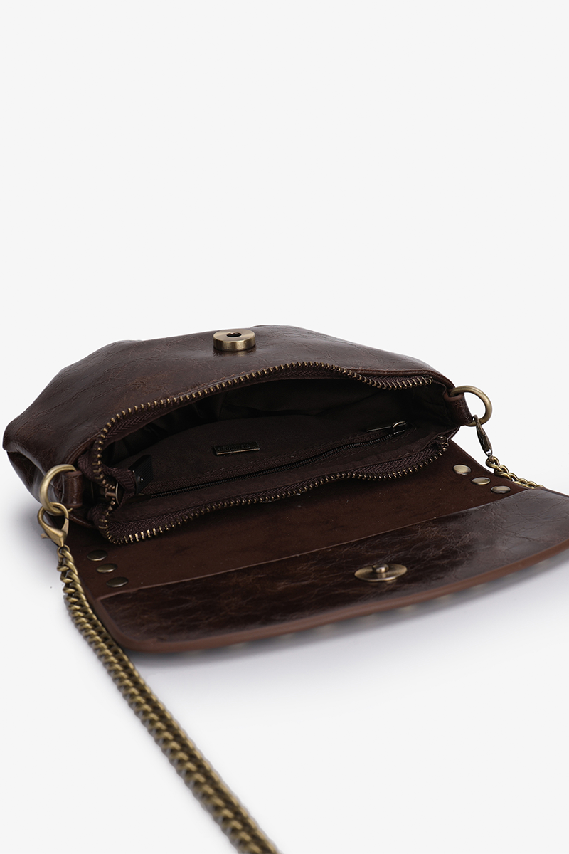 ETTA WAXED STUDDED BELT BAG
