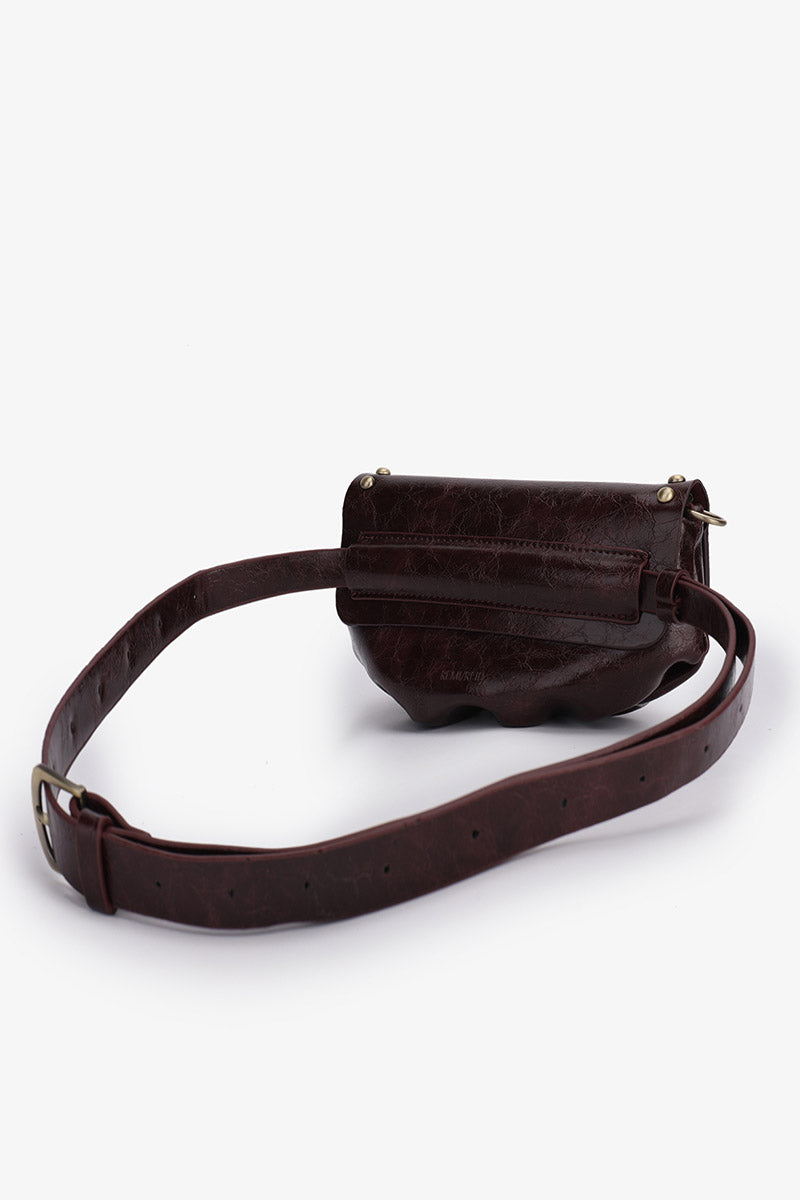 ETTA WAXED STUDDED BELT BAG