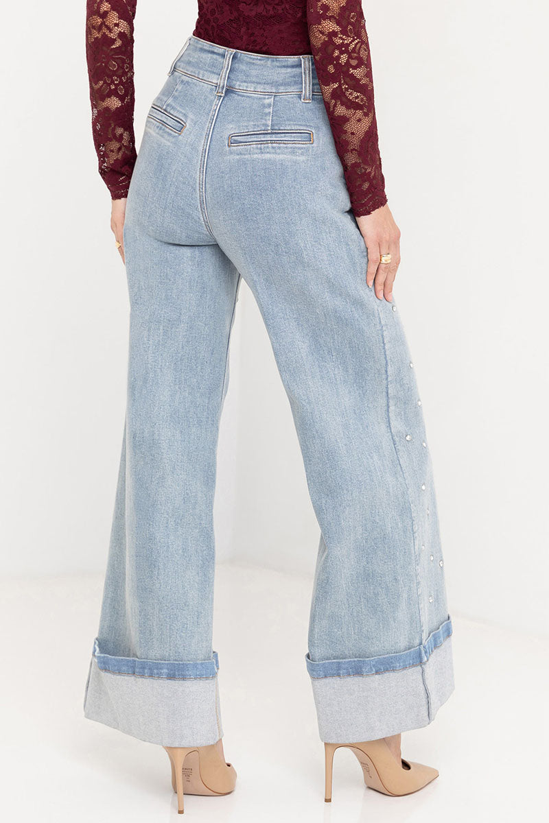 RAQUEL CRYSTAL STUD JEANS