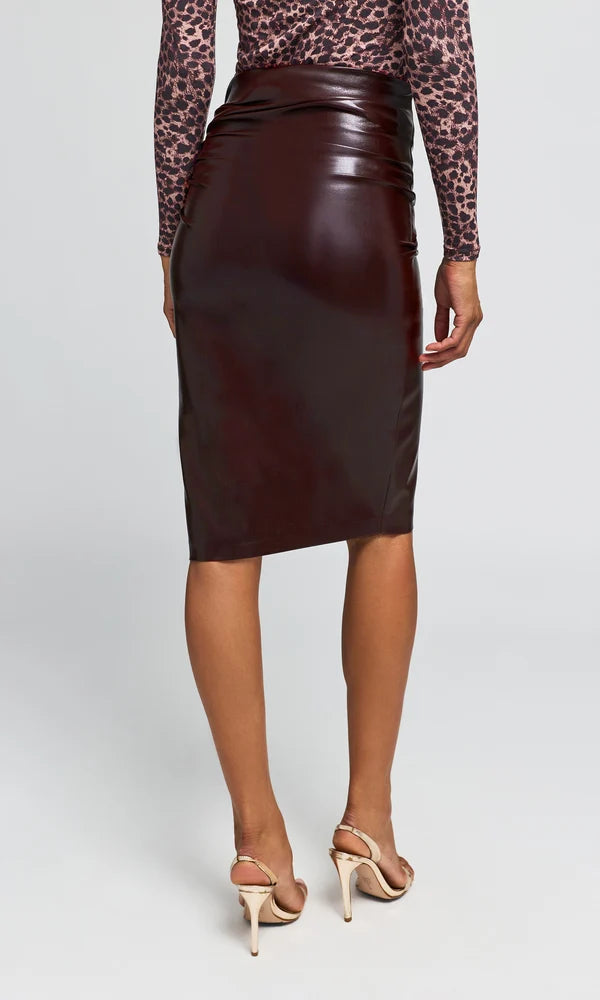 GINA VEGAN LEATHER SKIRT