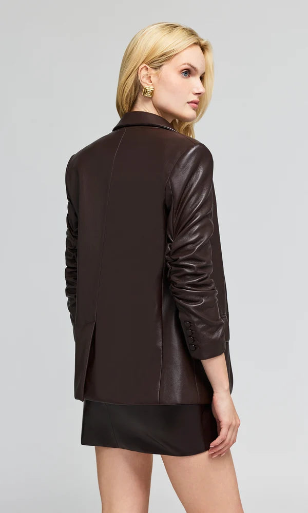 MEADOW VEGAN LEATHER BLAZER