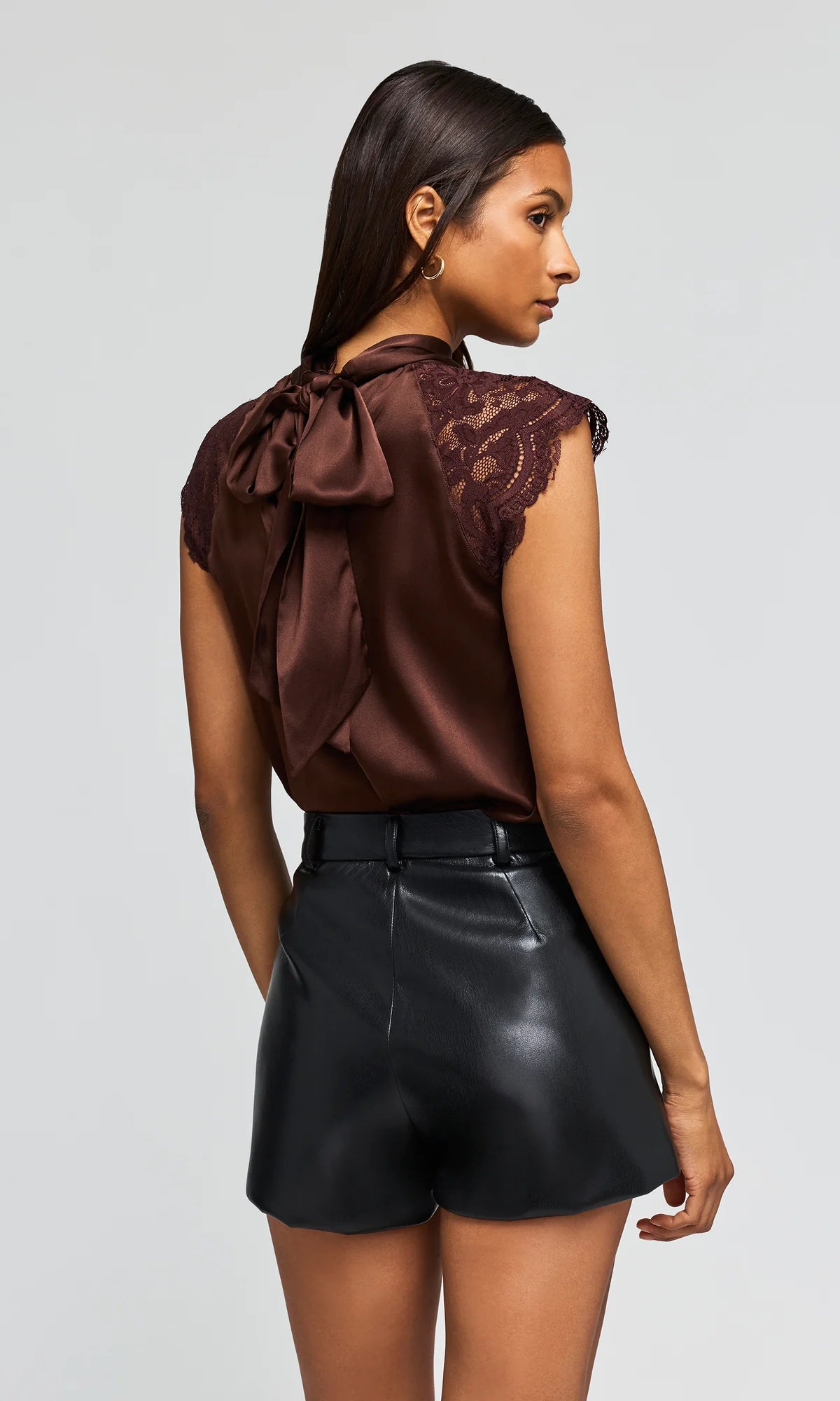 RACHEL CHANTILLY LACE COMBO BLOUSE