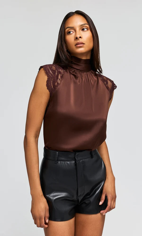 RACHEL CHANTILLY LACE COMBO BLOUSE