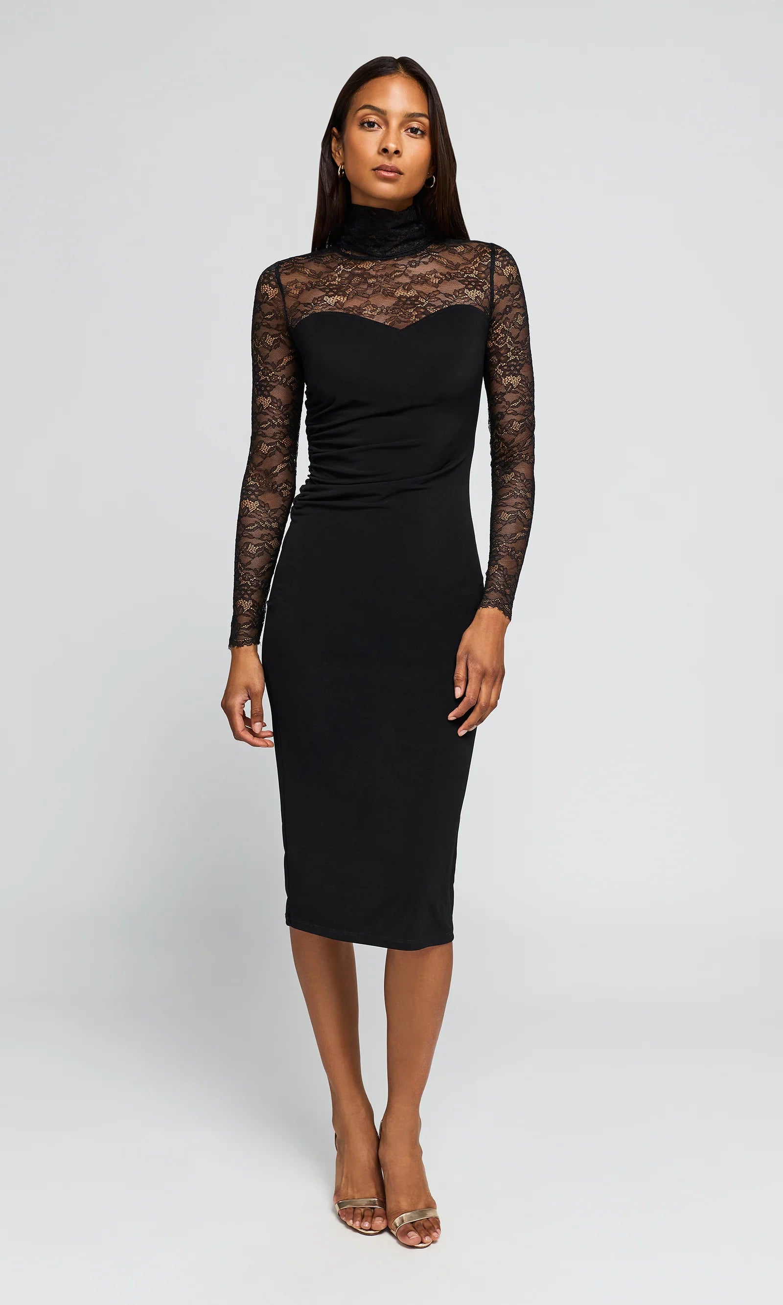 WESTIA LACE COMBO JERSEY DRESS
