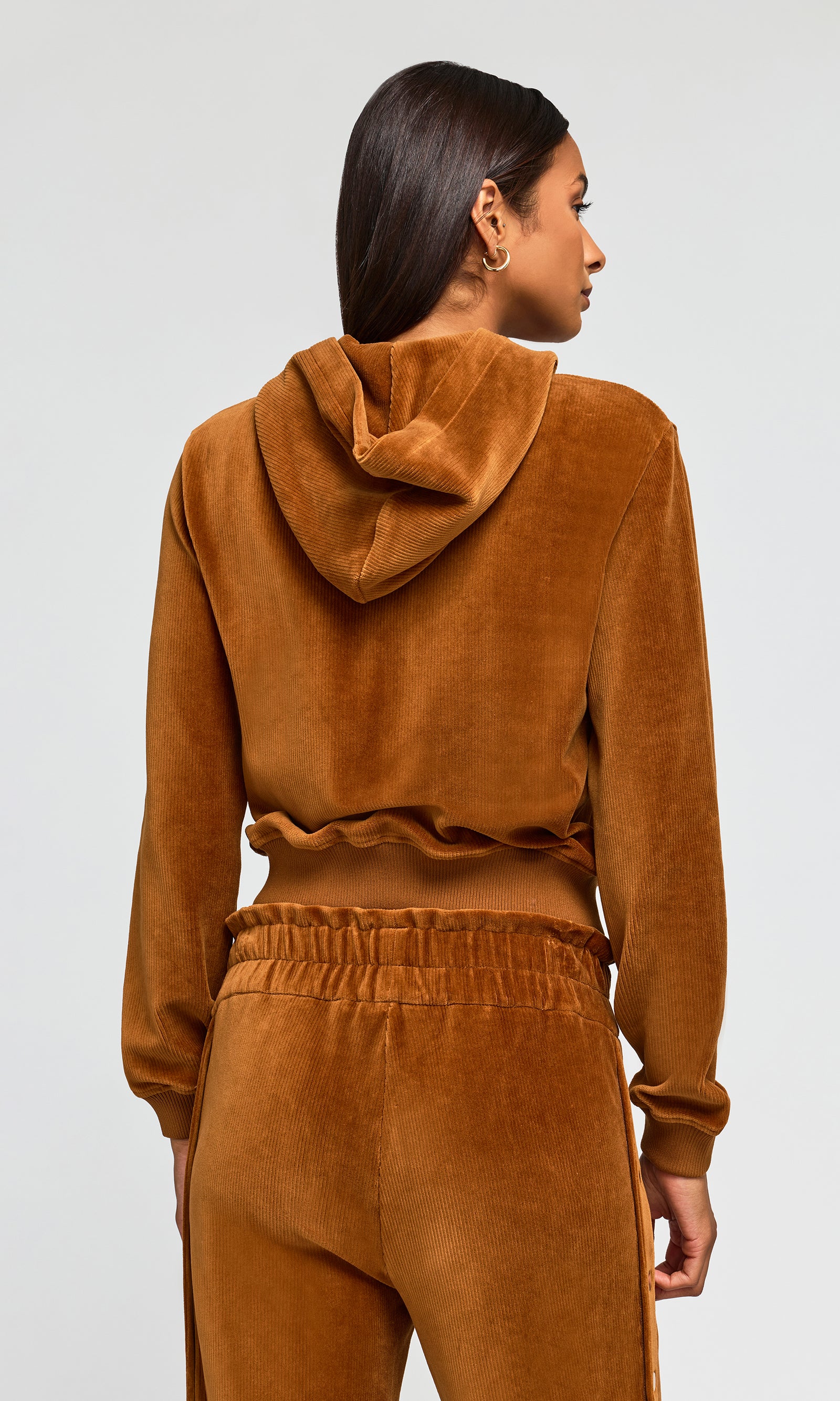 ZIRA STRETCH CORDUROY HOODIE