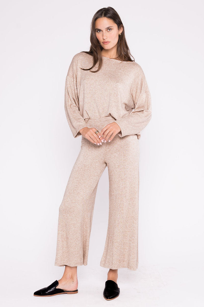 SWEATER KNIT BOAT NECK TOP