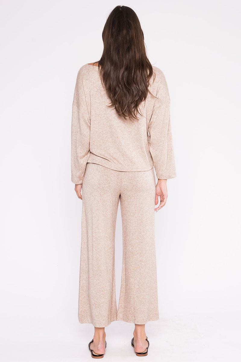 SWEATER KNIT BOAT NECK TOP