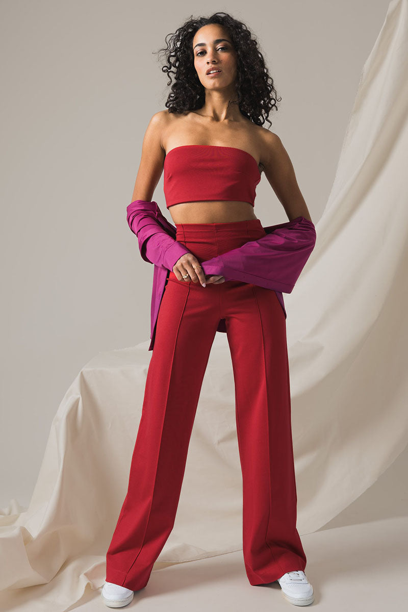 PONTE KNIT BANDEAU TOP