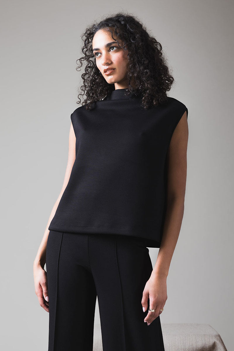 SCUBA COWL NECK TOP