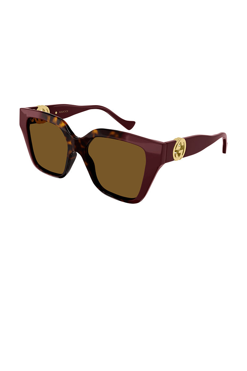 gucci cat eye gg injected sunglasses
