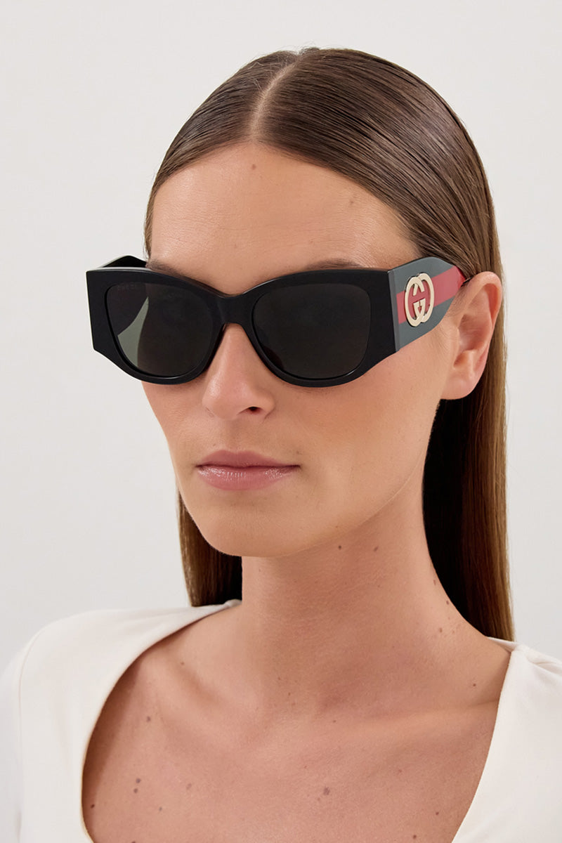 GG ICONIC POP WEB STRIPE SUNGLASSES