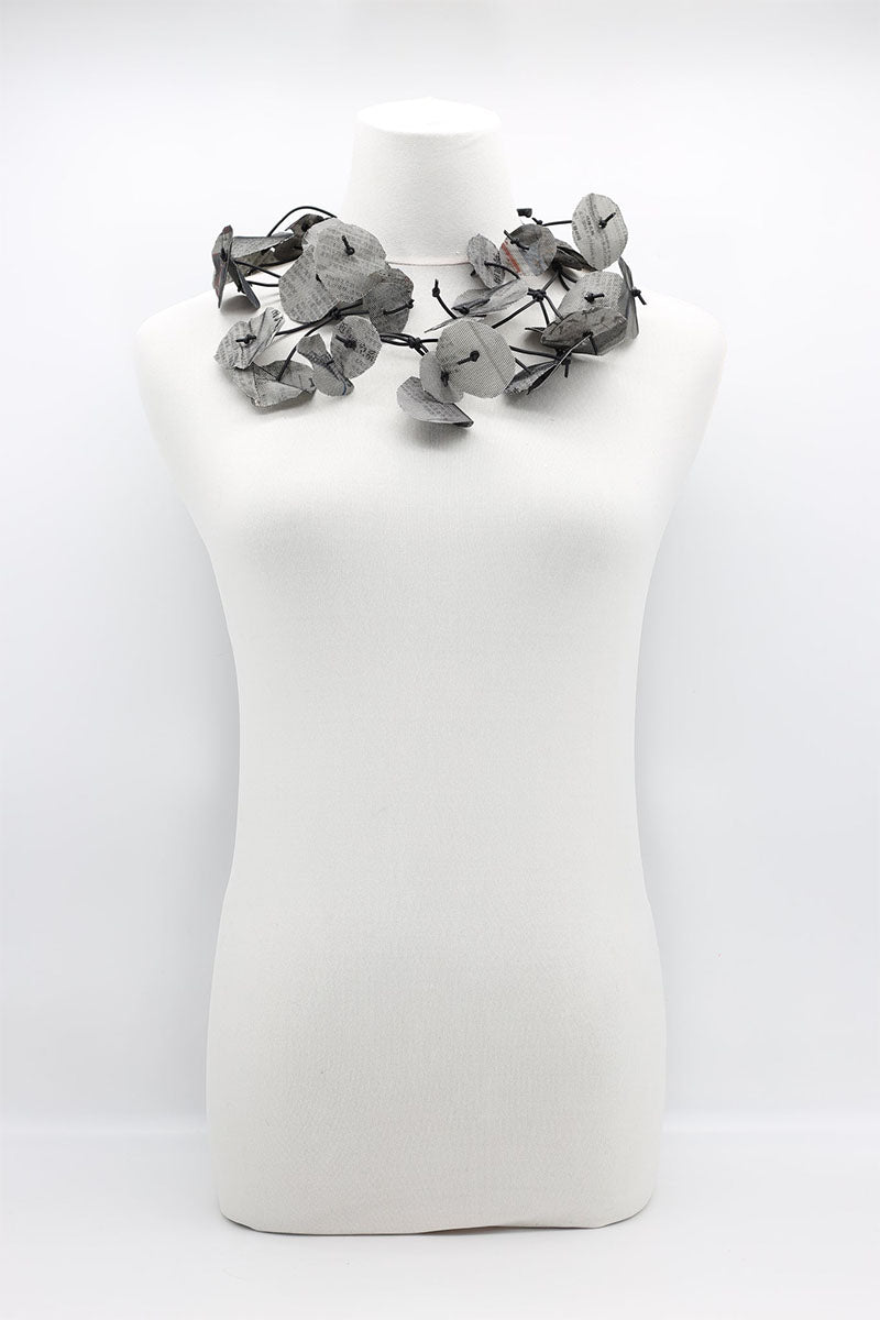 RECYCLED PAPER ORCHIDS SHORT NECKLACE