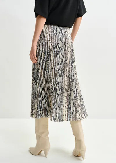 INDIRA PLEATED MIDI SKIRT