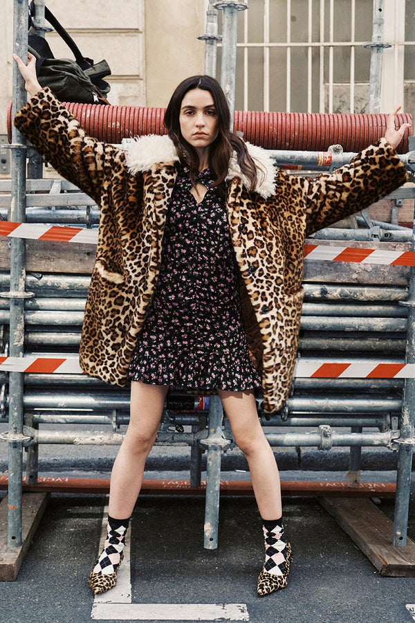 ILEOPARD FAUX FUR COAT - Tuni