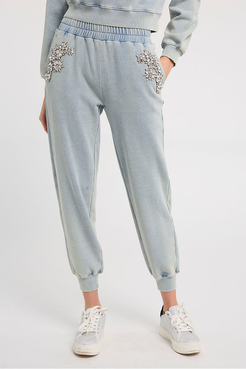 GENERATION LOVE Suki Crystal Patch Sweatpant Tuni