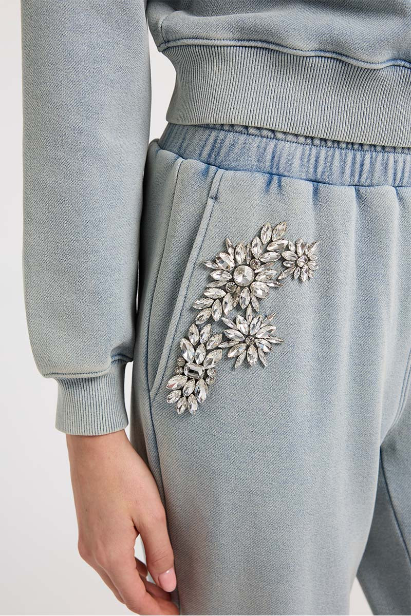 SUKI CRYSTAL PATCH SWEATPANT