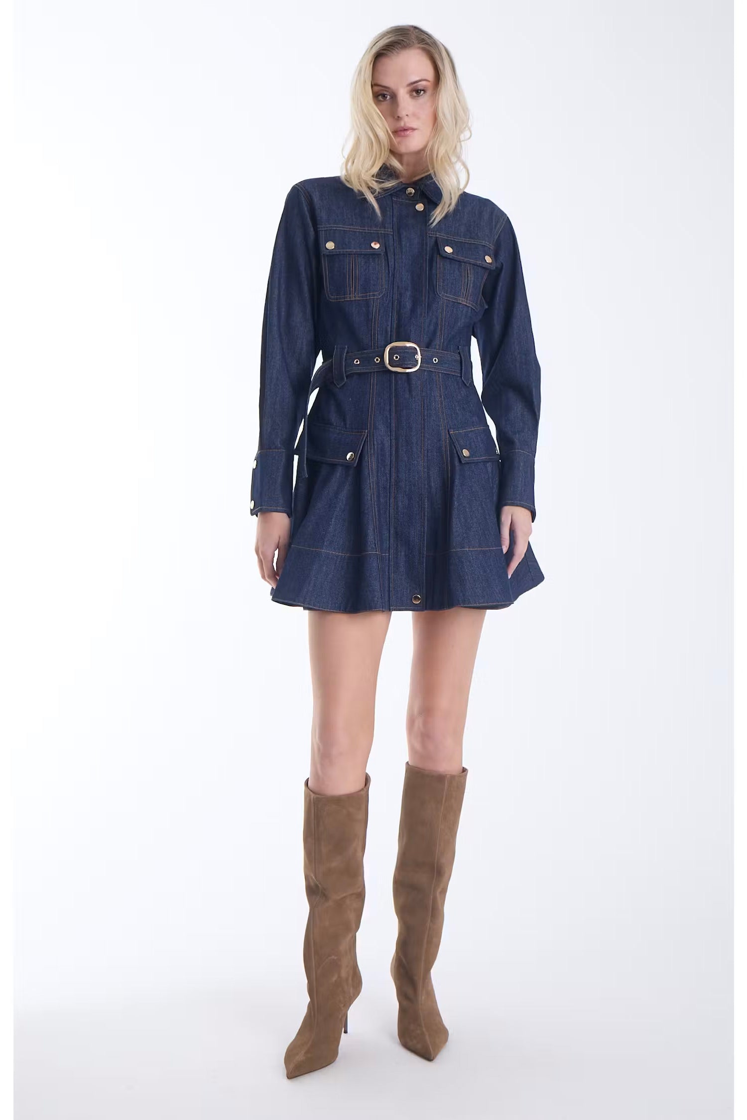 FER DENIM MINI DRESS
