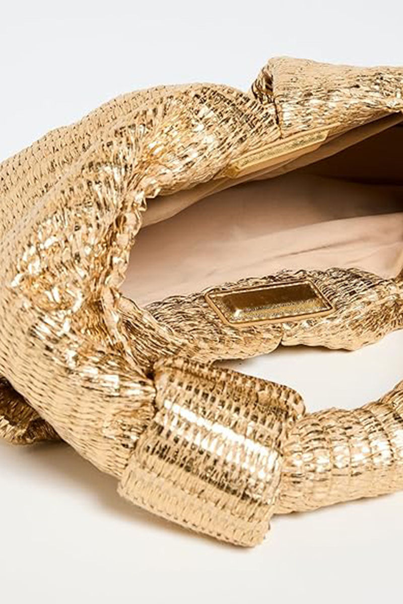 METALLIC RAFFIA LOPSY BAG