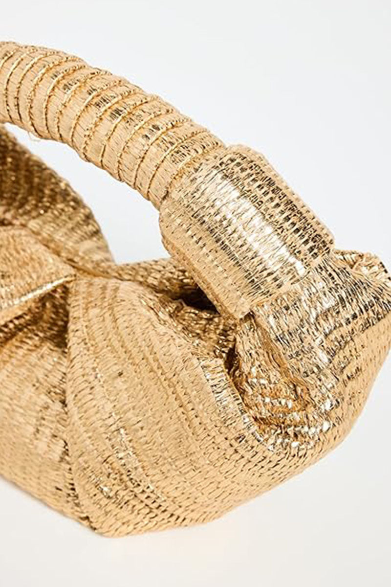 METALLIC RAFFIA LOPSY BAG