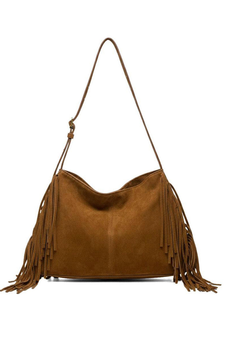 LOTUS FRINGED SHOULDER BAG