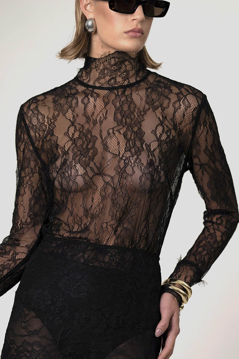 NONCHALANT - Mary Lace Top - Tuni