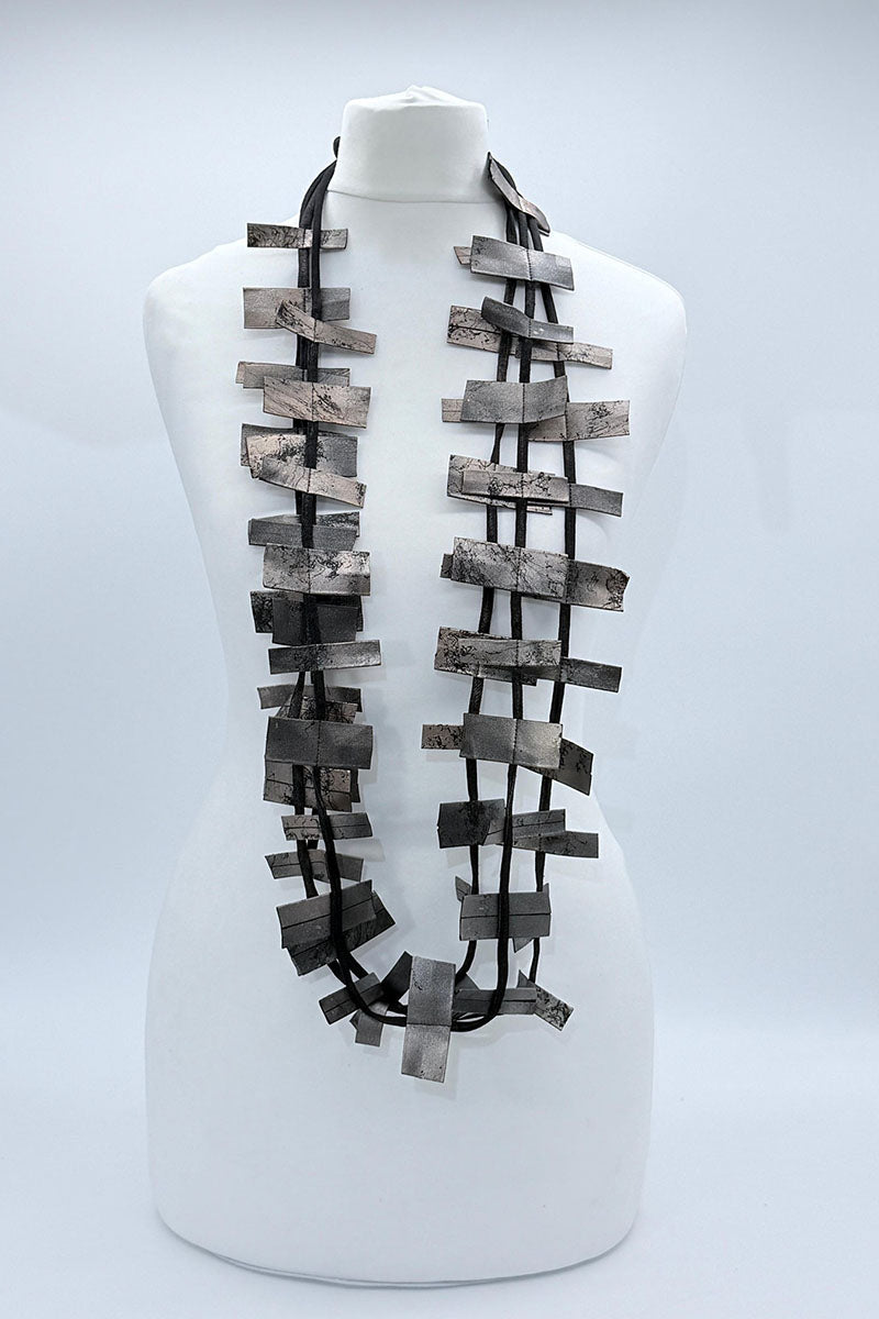 1 STRAND RECYCLED LTHR BOHEMIAN NECKLACE