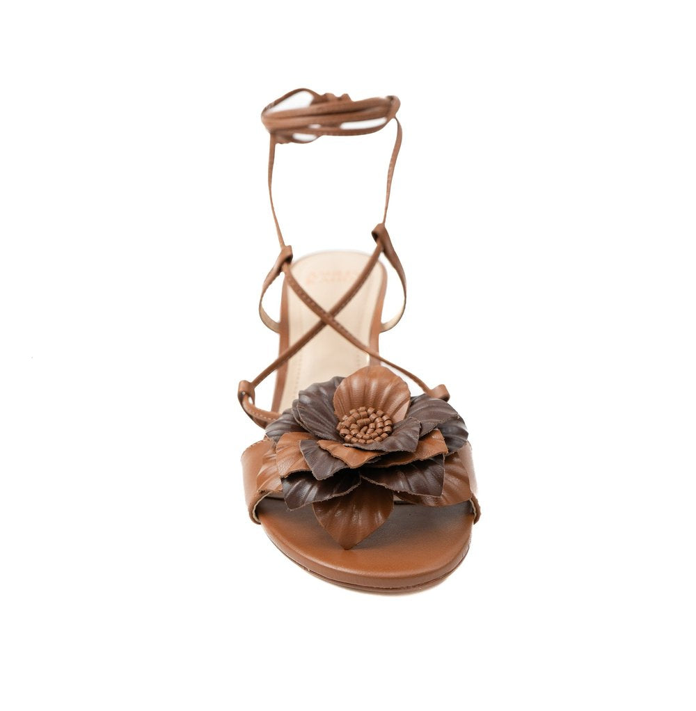 ORCHID LACE UP LEATHER SANDALS
