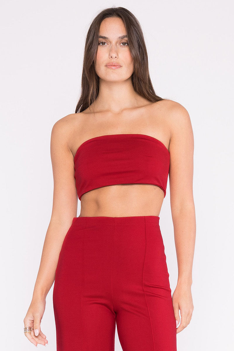 PONTE KNIT BANDEAU TOP