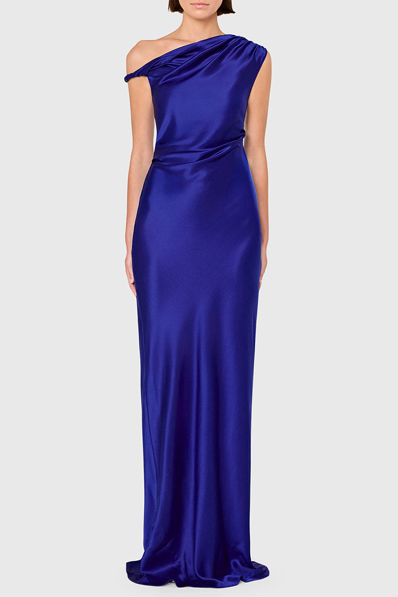 Sleeveless Maxi Modesto in Ultramarine Silk | M | Amanda Uprichard Sleeveless Maxi Modesto in Ultramarine Silk | M | Amanda Uprichard
