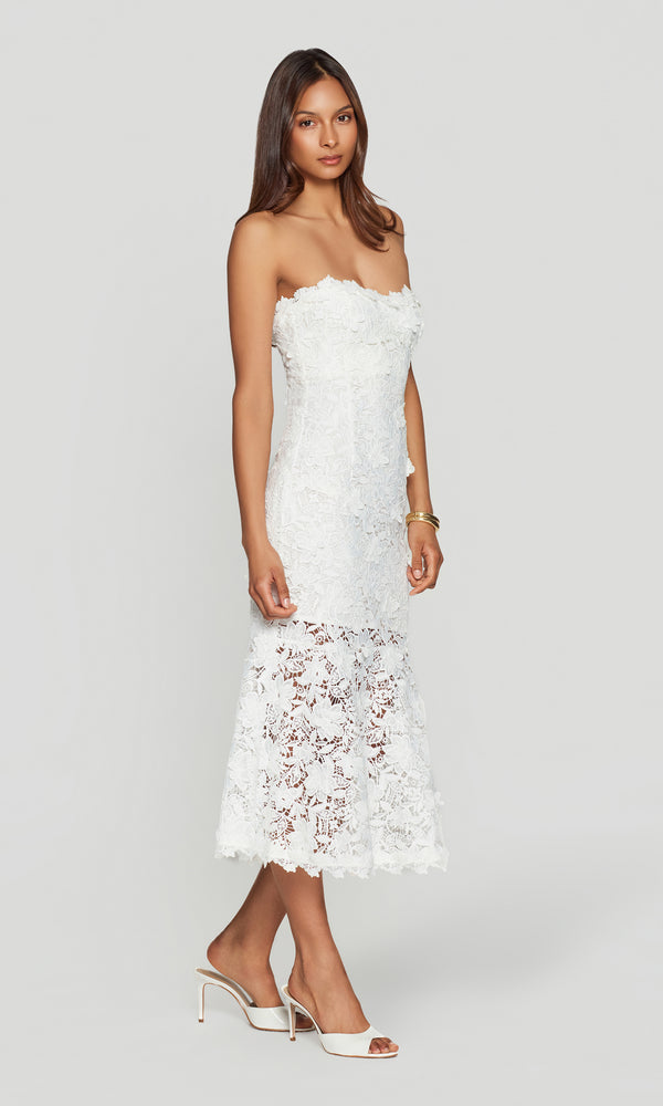 MAKAIA 3D BUTTERFLY LACE DRESS