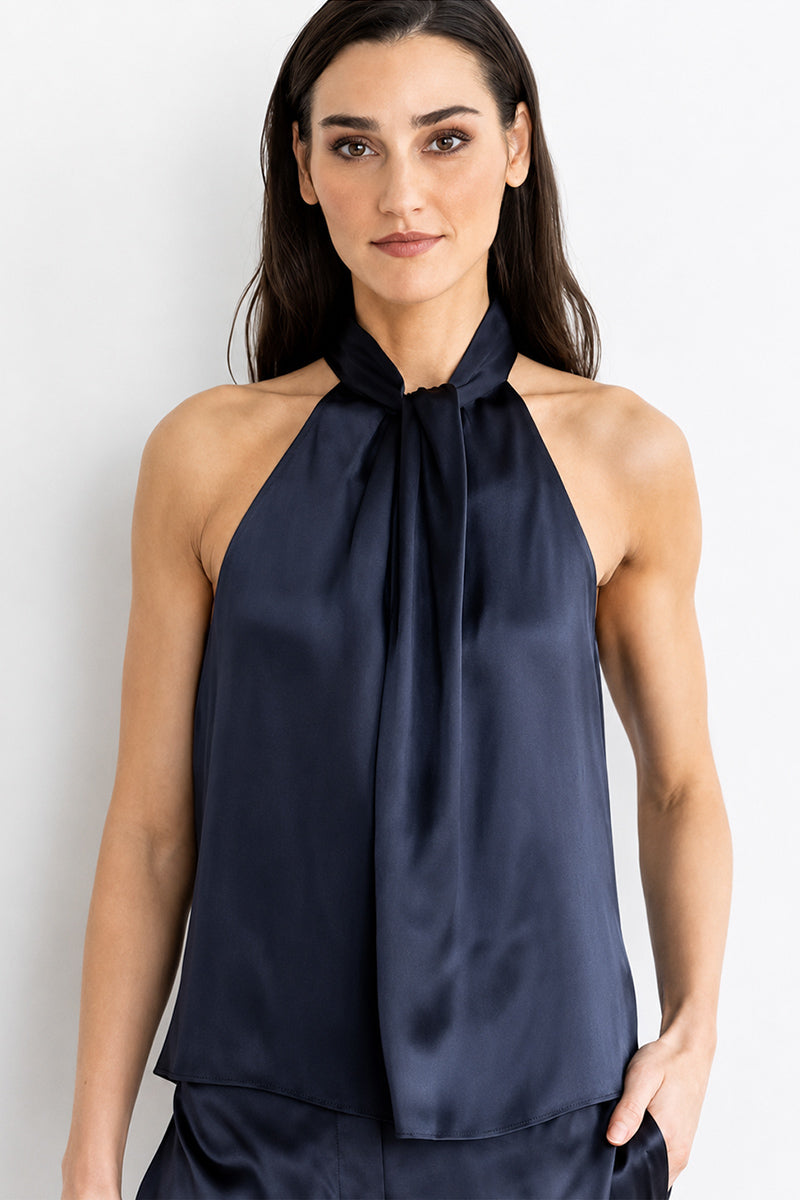 GO HIGH NECK HALTER TOP