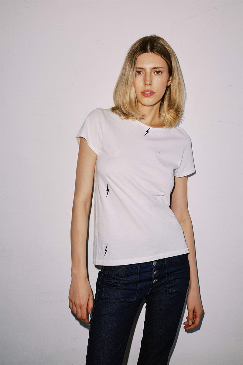 EMBROIDERED COTTON T-SHIRT