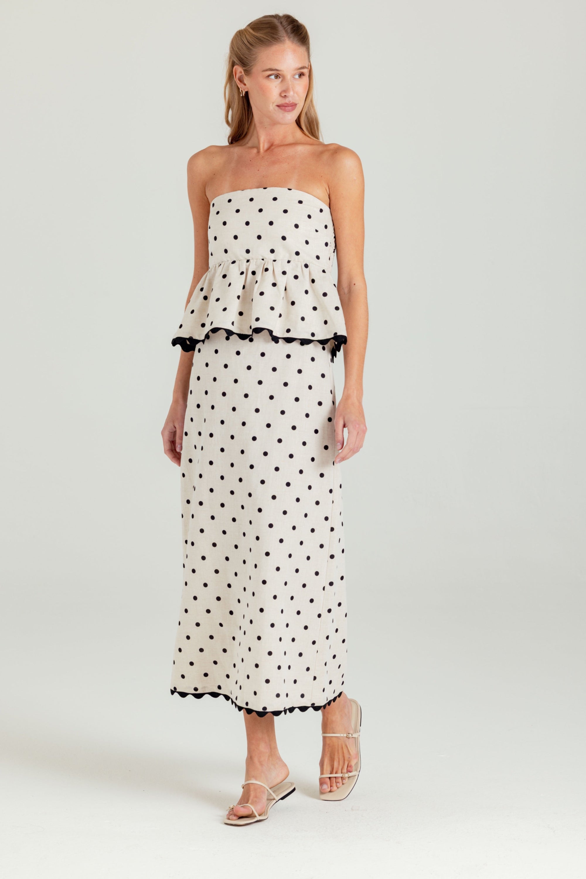 POLKA DOT DAVIS TOP