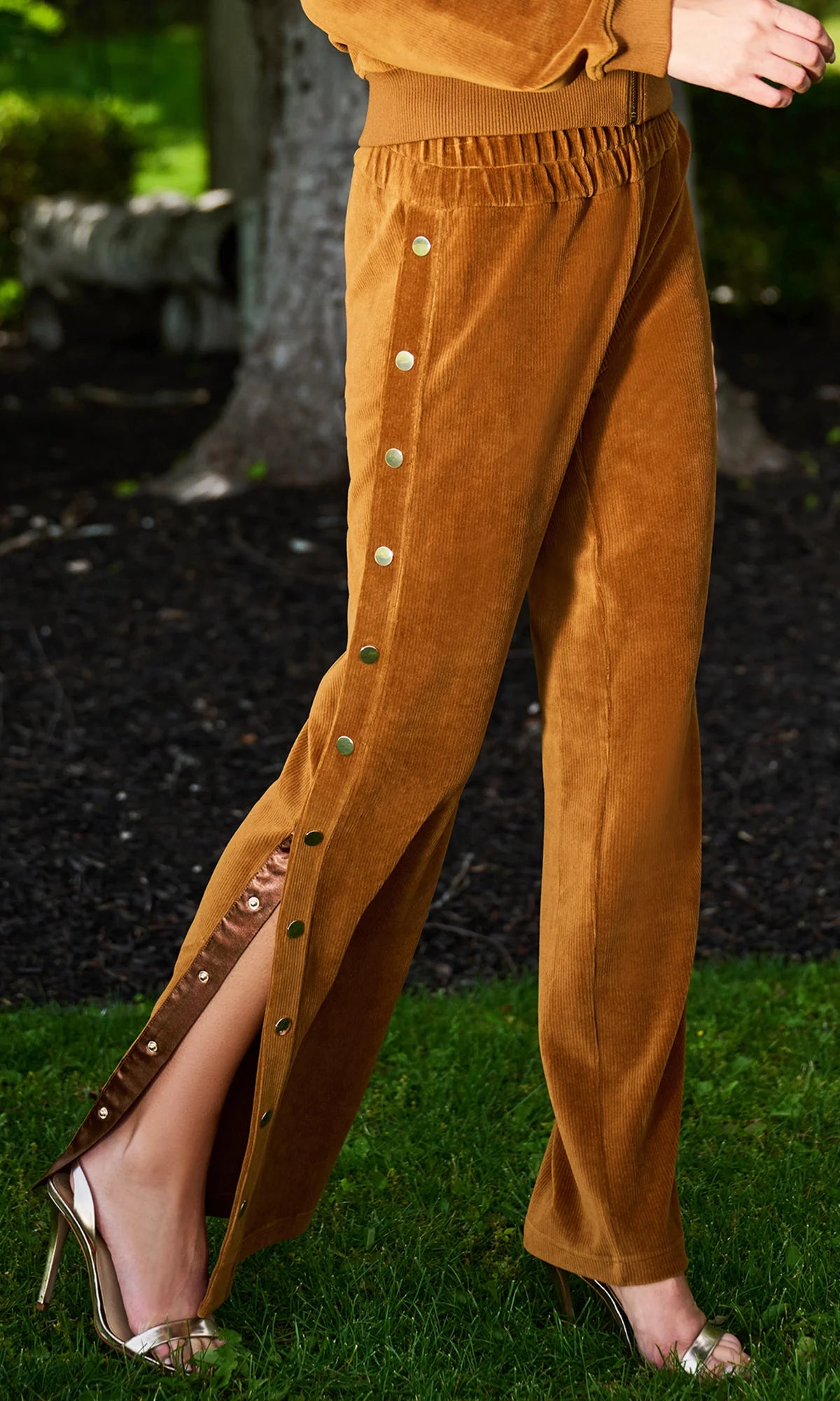 ZOLA STRETCH CORDUROY SNAP PANTS