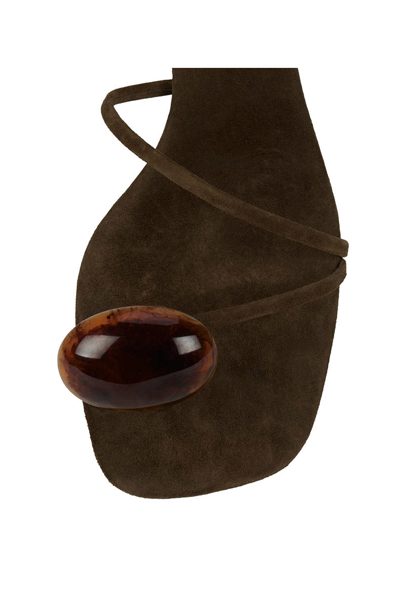 CARNELIAN BAMBOO HEEL SANDAL
