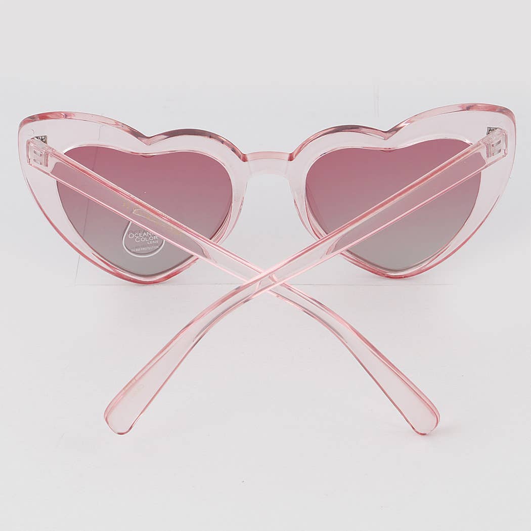 Oversized Heart Cat Eye Sunglasses: MIX