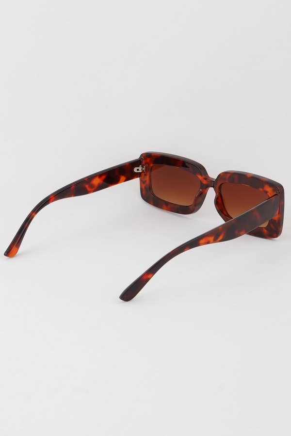 Bright Minimal Tinted Square Sunglasses: Multicolor