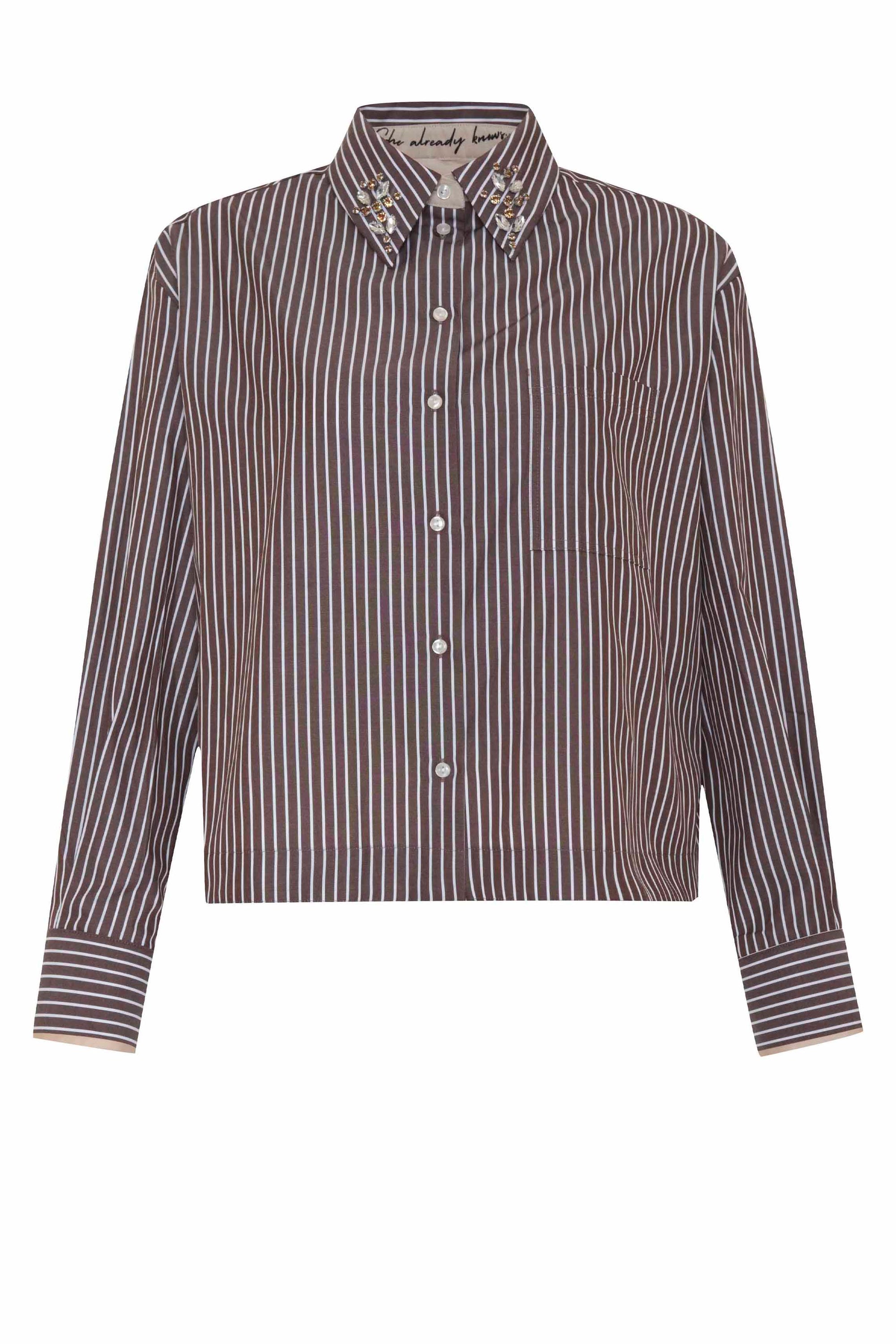 ECHO CRYSTAL COLLAR SHIRT