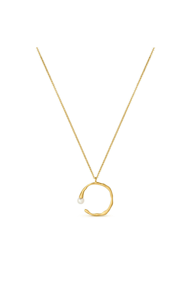 ECLAT ROUND PENDANT WITH PEARL