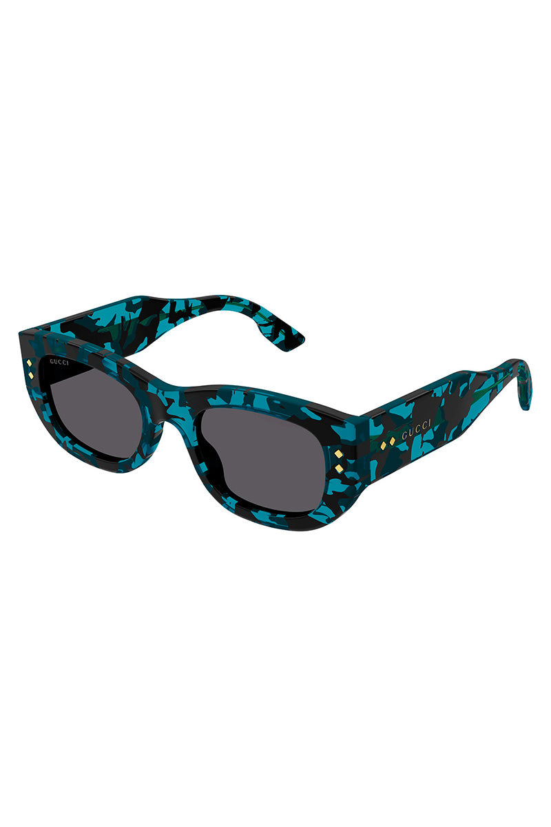 Gucci - Round Sunglasses with GG Lens - Silver Light Blue - Gucci Eyewear -  Avvenice