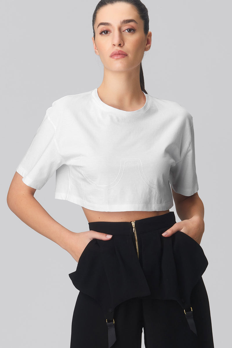 INVISIBLE CROPPED T-SHIRT