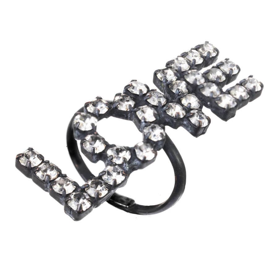 Adjustable Love Ring: Black