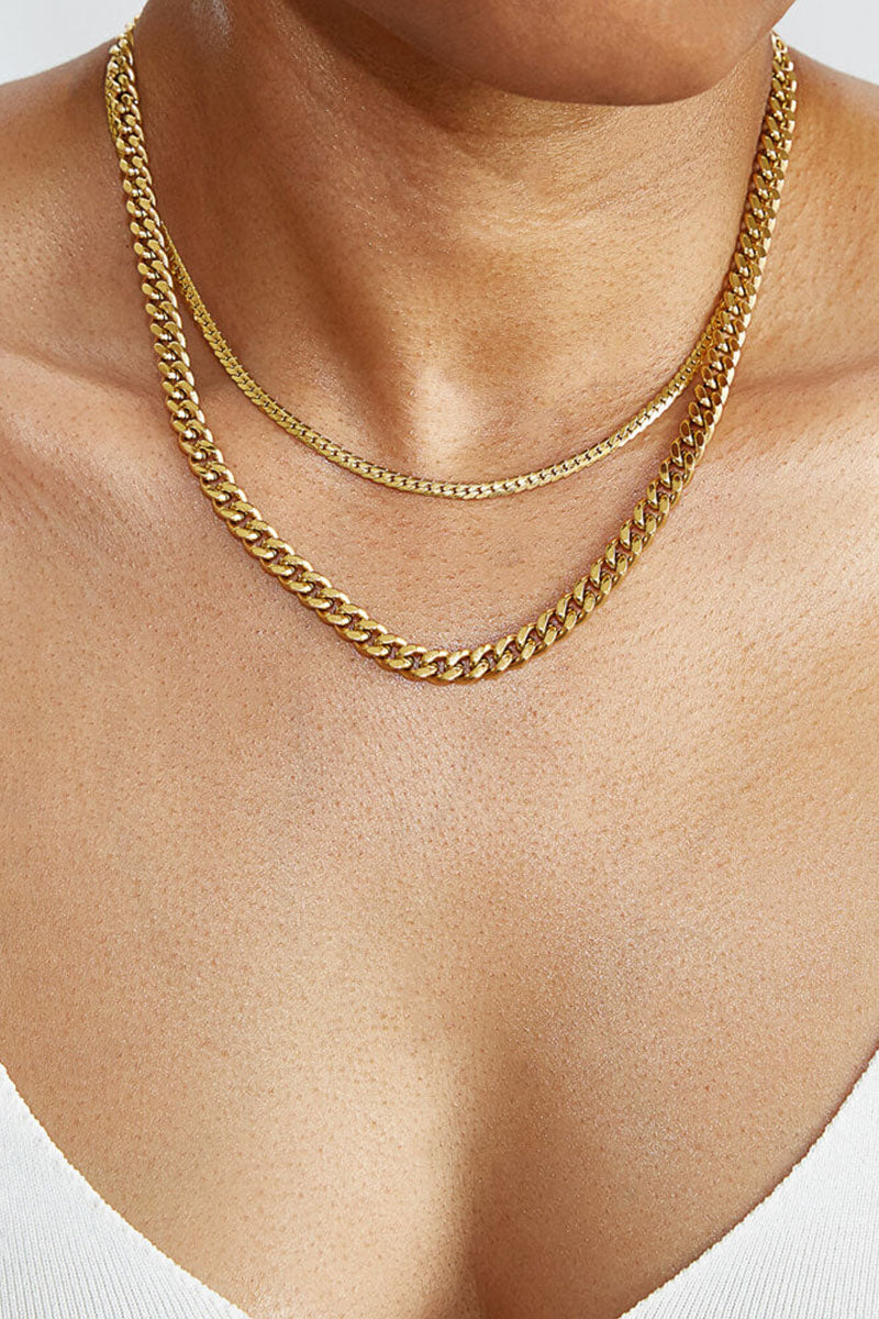 Flat Chain Necklace - 14k Gold Fill & Sterling Silver – Shopkolohe.com