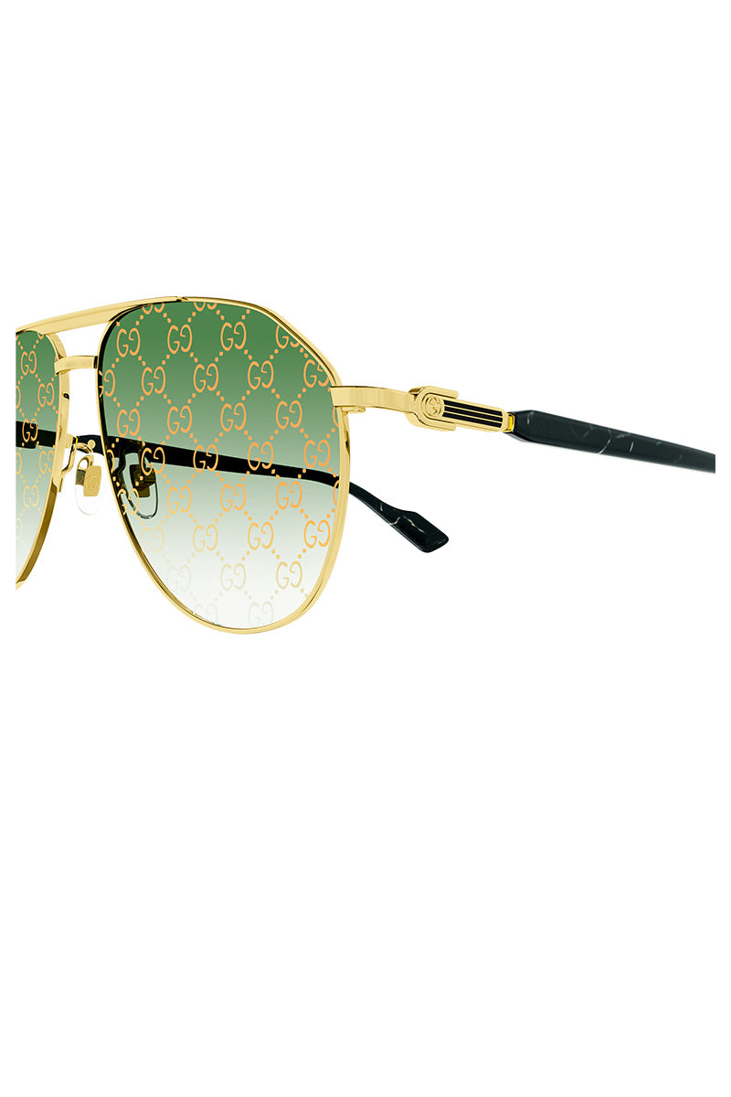 Gucci GG1220S Monogram Aviator Sunglasses